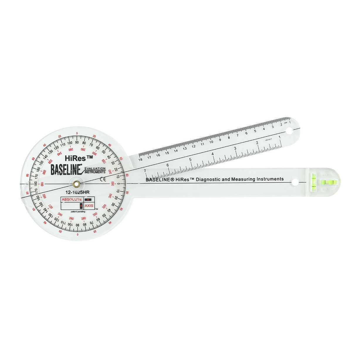 Baseline Absolute+Axis水平氣泡塑料量角器